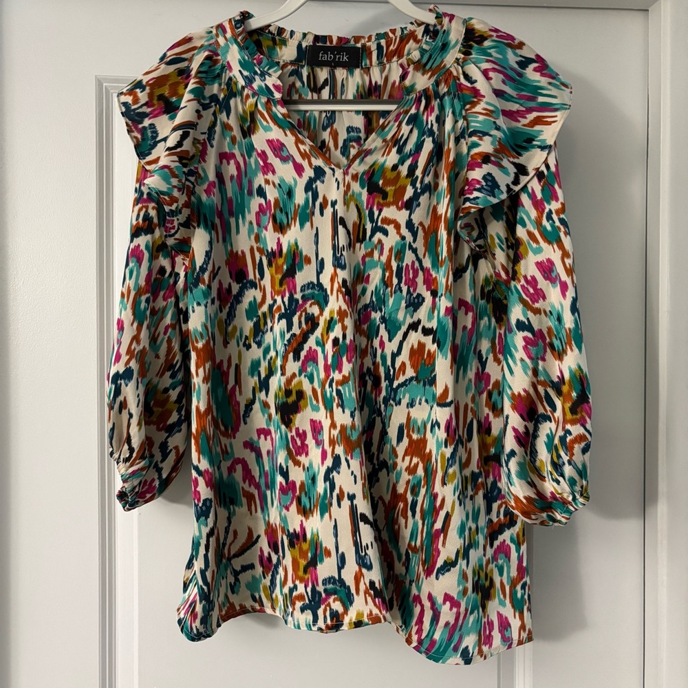 Fab'rik Multicolor Patterned Blouse